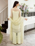 Saad Shaikh Ella Unstitched Embroidered Luxury Chiffon 3Pc Suit DSG-04