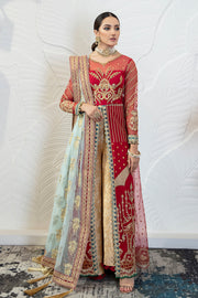 Zarposh Safarnama Festive Embroidered Net Unstitched 3Pc Suit - Lark 05