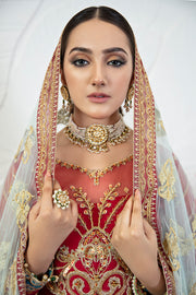 Zarposh Safarnama Festive Embroidered Net Unstitched 3Pc Suit - Lark 05