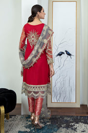 Zarposh Safarnama Festive Embroidered Net Unstitched 3Pc Suit - Avis 08