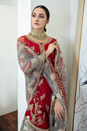 Zarposh Safarnama Festive Embroidered Net Unstitched 3Pc Suit - Avis 08