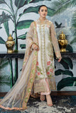 Zarposh Safarnama Festive Embroidered Net Unstitched 3Pc Suit - Egret 07