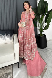 Silsila by Saad Shaikh Embroidered Organza Unstitched 3Pc Suit D-03 Leya