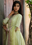MOK Rang e Noor Embroidered Grip 3Pc Suit Nargis - Yellow