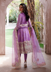 MOK Rang e Noor Embroidered Grip 3Pc Suit Kanwal - Lilac