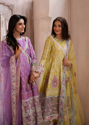 MOK Rang e Noor Embroidered Grip 3Pc Suit Kanwal - Lilac