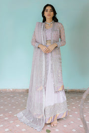 Zarposh Safarnama Festive Embroidered Organza Unstitched 3Pc Suit - SALVIA