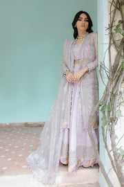Zarposh Safarnama Festive Embroidered Organza Unstitched 3Pc Suit - SALVIA