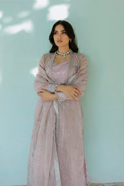 Zarposh Safarnama Festive Embroidered Organza Unstitched 3Pc Suit - SALVIA