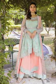 Zarposh Safarnama Festive Embroidered Net Unstitched 3Pc Suit - VIOLA