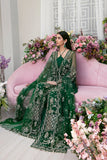 Sardinia La'more Embroidered Poly Net Unstitched 3Pc Suit SR-105 Exotic Emerald