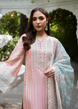 MOK Rang e Noor Embroidered Grip 3Pc Suit - Champa
