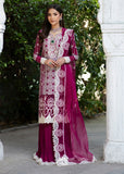 MOK Rang e Noor Embroidered Grip 3Pc Suit Sumbul - Fuchsia