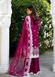 MOK Rang e Noor Embroidered Grip 3Pc Suit Sumbul - Fuchsia