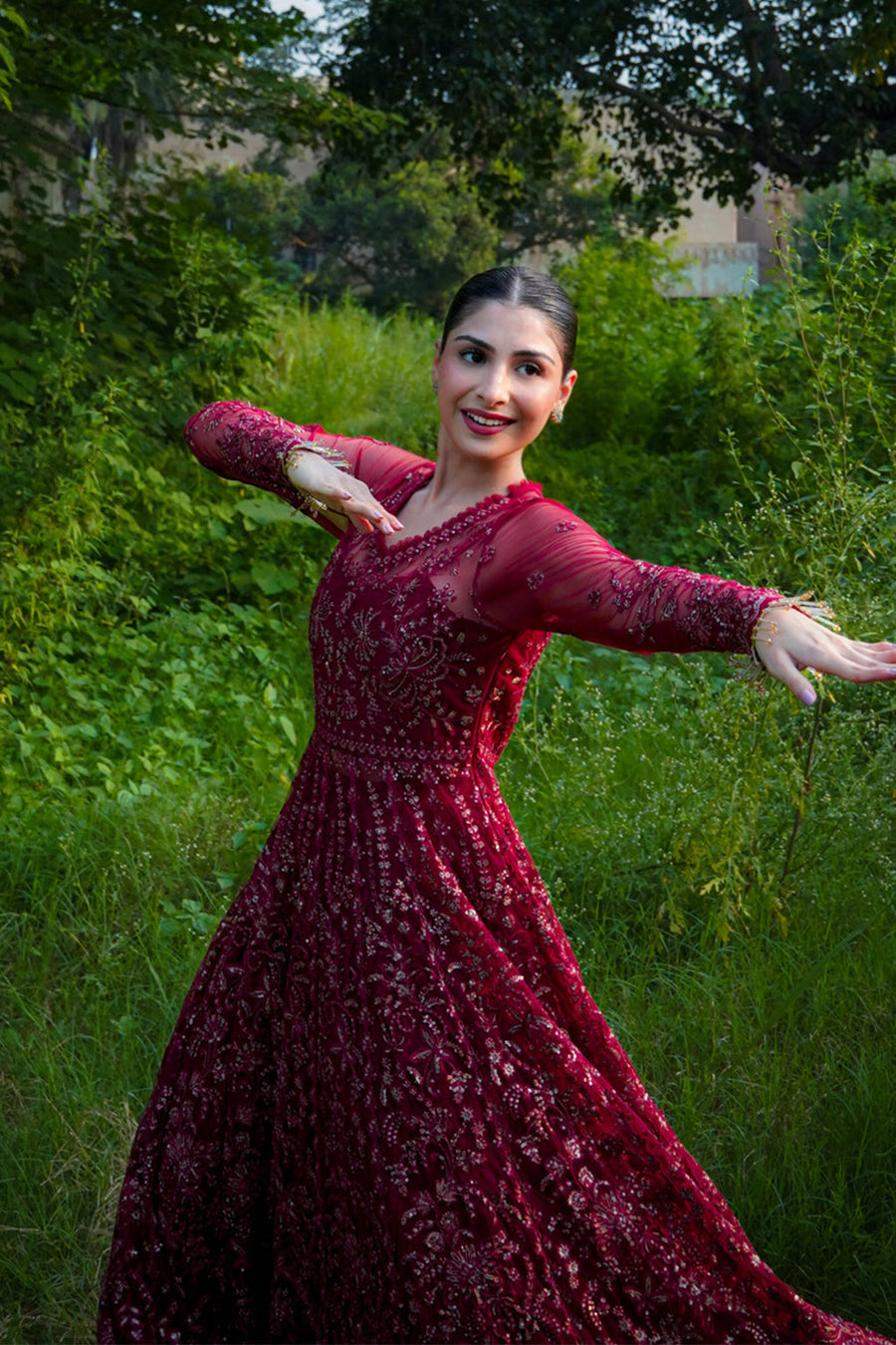 Silsila by Saad Shaikh Embroidered Net Unstitched 3Pc Suit D-02 Elaila