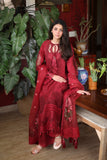 Saad Shaikh Lamour Embroidered Luxury Lawn Unstitched 3Pc Suit D-07 ROSE