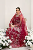 Sardinia La'more Embroidered Poly Net Unstitched 3Pc Suit SR-104 Radiant Ruby