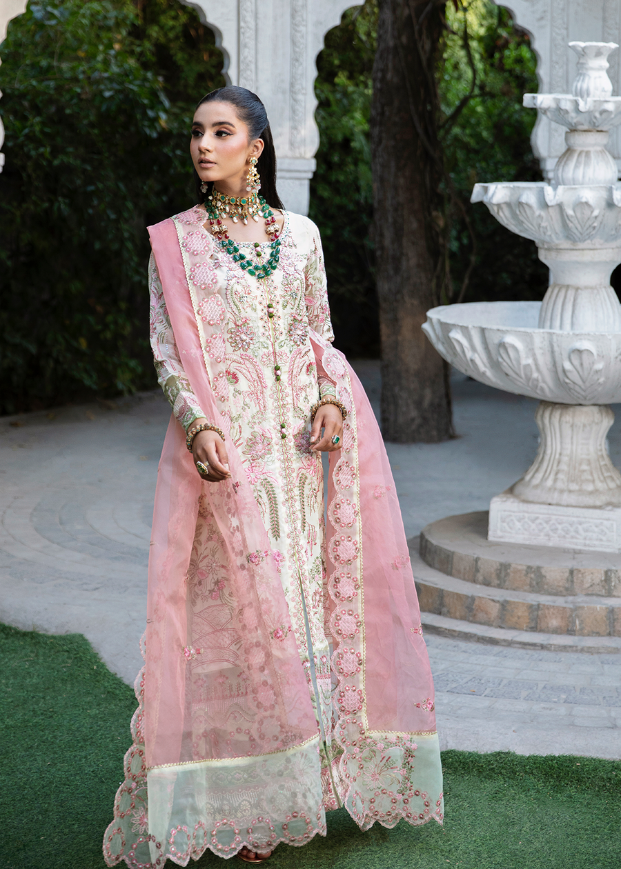 MOK Rang e Noor Embroidered Grip 3Pc Suit - Chambeli