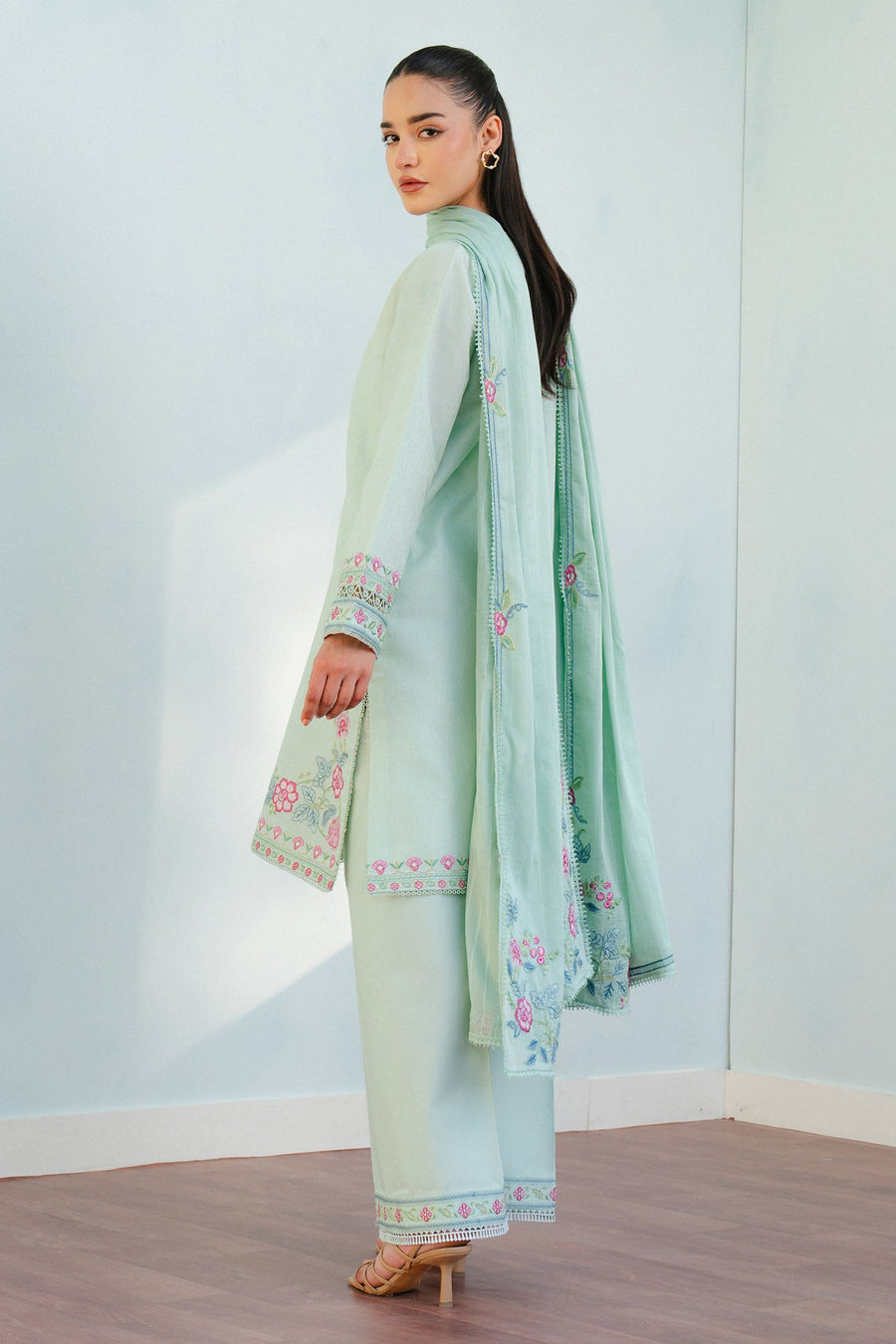 Coco by Zara Shahjahan Embroidered Lawn Unstitched 3Pc Suit D-09A INDI