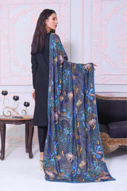 Feathers Digital Printed Khaddar Unstitched 3Pc Suit INDIGO-FT169