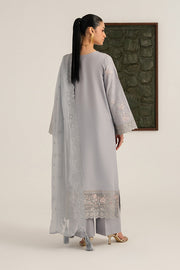 Imrozia Premium Elora Pret Embroidered Cotton 3Pc Suit IP-196 Frost Veil