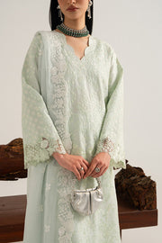Imrozia Premium Elora Pret Embroidered Cotton 3Pc Suit IP-197 Sage Drift