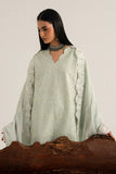 Serene Premium Elora Pret Embroidered Cotton 3Pc Suit IP-197 Sage Drift