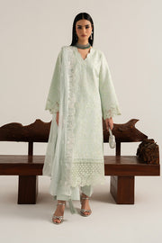 Imrozia Premium Elora Pret Embroidered Cotton 3Pc Suit IP-197 Sage Drift