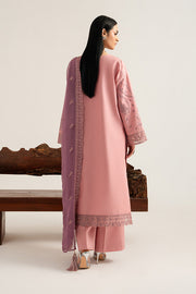 Imrozia Premium Elora Pret Embroidered Cotton 3Pc Suit IP-198 Rose Dune