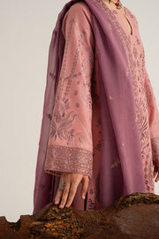 Imrozia Premium Elora Pret Embroidered Cotton 3Pc Suit IP-198 Rose Dune