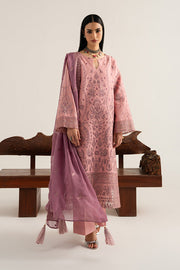 Imrozia Premium Elora Pret Embroidered Cotton 3Pc Suit IP-198 Rose Dune