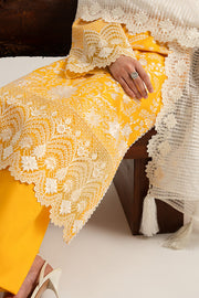 Imrozia Premium Elora Pret Embroidered Cotton 3Pc Suit IP-199 Amber Tide