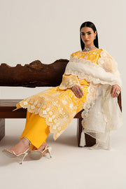 Imrozia Premium Elora Pret Embroidered Cotton 3Pc Suit IP-199 Amber Tide