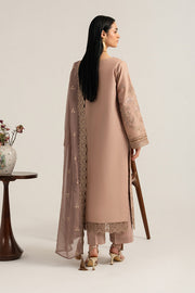 Imrozia Premium Elora Pret Embroidered Cotton 3Pc Suit IP-200 Cocoa Trace