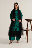 Serene Premium Elora Pret Embroidered Cotton 3Pc Suit IP-201 Noir Fern