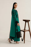 Serene Premium Elora Pret Embroidered Cotton 3Pc Suit IP-201 Noir Fern