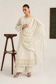 Imrozia Premium Elora Pret Embroidered Cotton 3Pc Suit IP-202 Pearl Loom