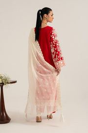 Imrozia Premium Elora Pret Embroidered Cotton 3Pc Suit IP-203 Rouge Frame