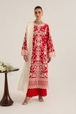 Serene Premium Elora Pret Embroidered Cotton 3Pc Suit IP-203 Rouge Frame