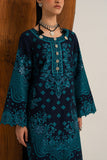 Serene Premium Elora Pret Embroidered Cotton 3Pc Suit IP-204 Ocean Ink