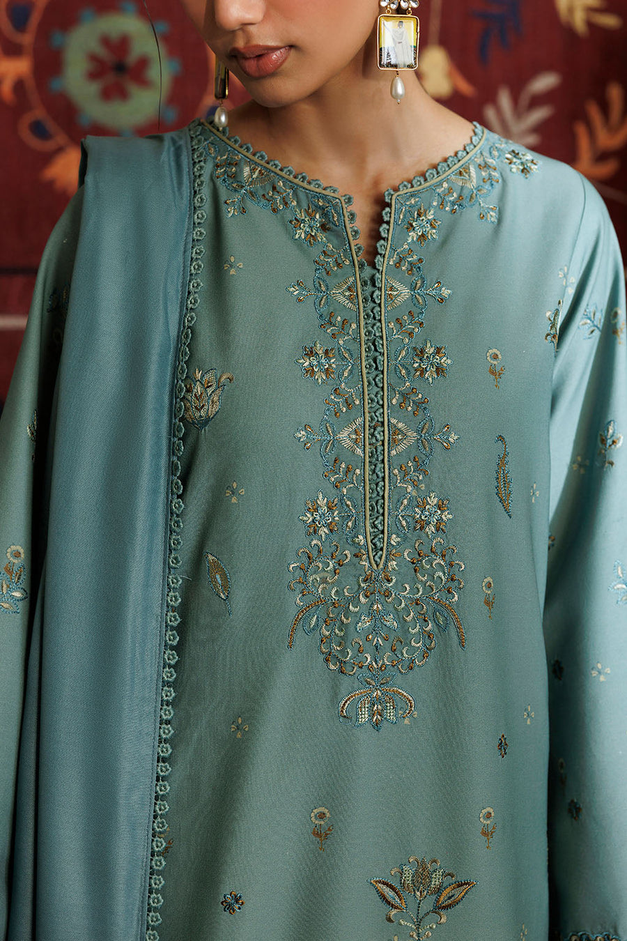 IZNIK Pre Fall Embroidered Viscose Linen Unstitched 3Pc Suit IPF-24