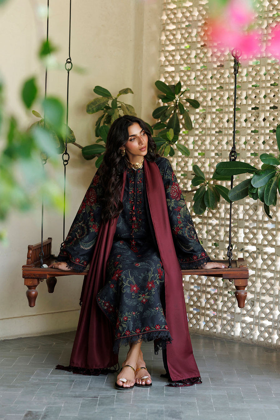 IZNIK Pre Fall Embroidered Viscose Linen Unstitched 3Pc Suit IPF-31