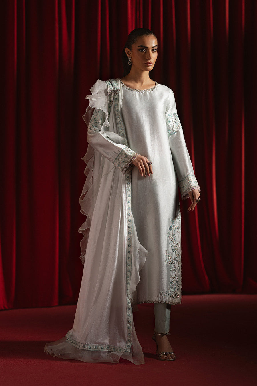 Zariya Siara Ready to Wear Silk Organza 3Pc Suit ZB60172 IRHA