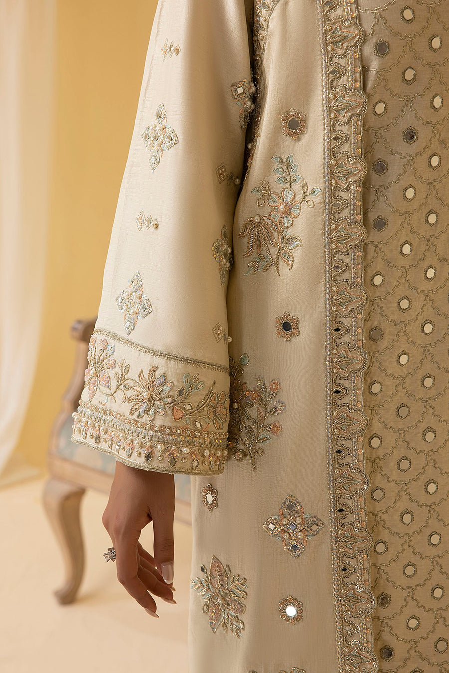 Nuriyaa Mystic Luxury Formal Unstitched 4 Piece Suit - IRIS