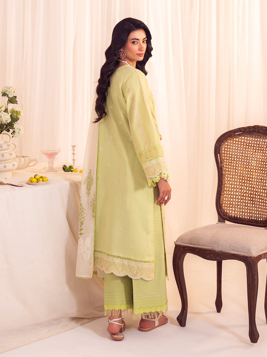 Faiza Faisal Celine Unstitched Lawn 3Pc Suit FNF-SS25-0409 IRIS