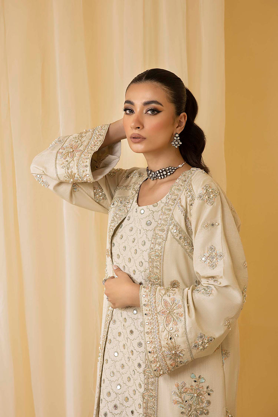 Nuriyaa Mystic Luxury Formal Unstitched 4 Piece Suit - IRIS