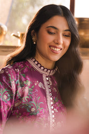 Cross Stitch Eid Lawn Unstitched Embroidered 3Pc Suit D-18 Iris Mauve