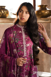 Cross Stitch Eid Lawn Unstitched Embroidered 3Pc Suit D-18 Iris Mauve