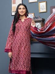 Regalia Identic Separates Printed Khaddar Unstitched 3Pc Suit ISK2-01