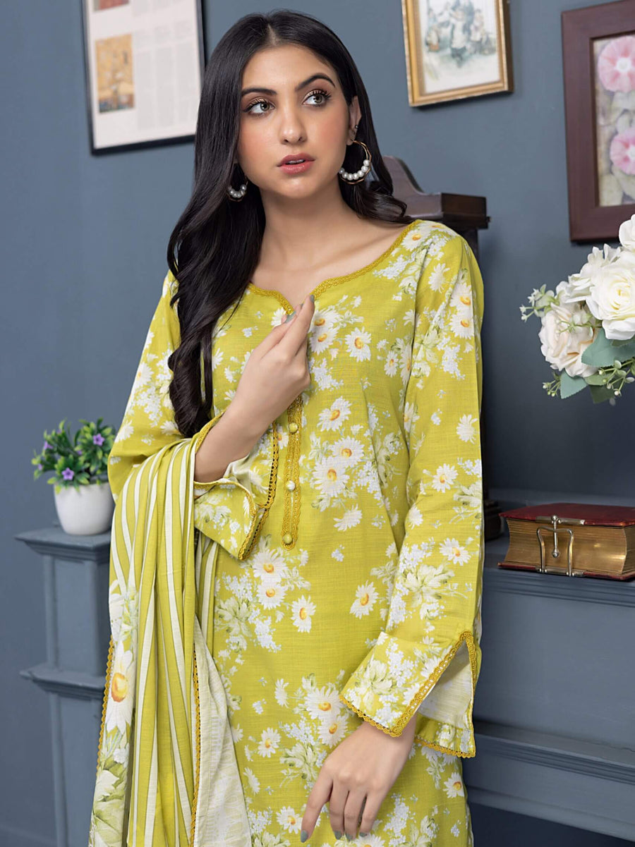Regalia Identic Separates Printed Khaddar Unstitched 3Pc Suit ISK2-03